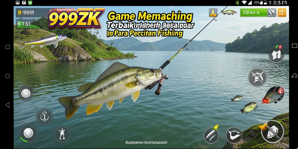 Tampilan screenshot gameplay 999ZK yang menarik dengan aktivitas memancing.