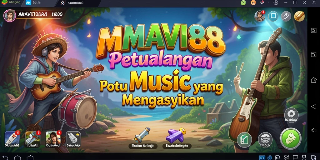 Screenshot gameplay AMAVI88 dengan tampilan interaktif dan musik yang menyenangkan.