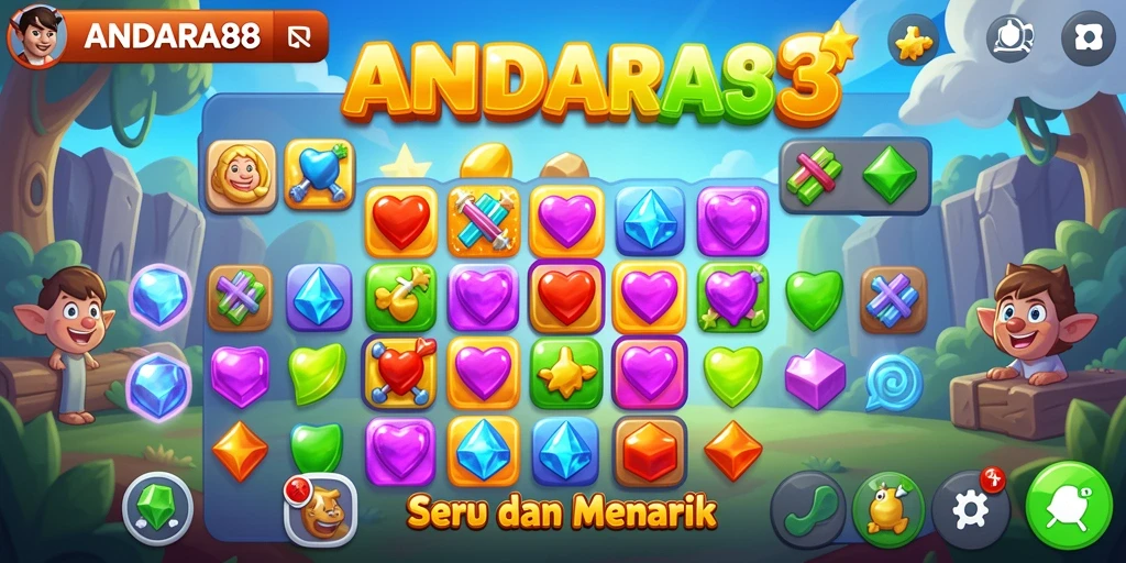 Gameplay menarik dari ANDARA88 dalam kategori Match-3.