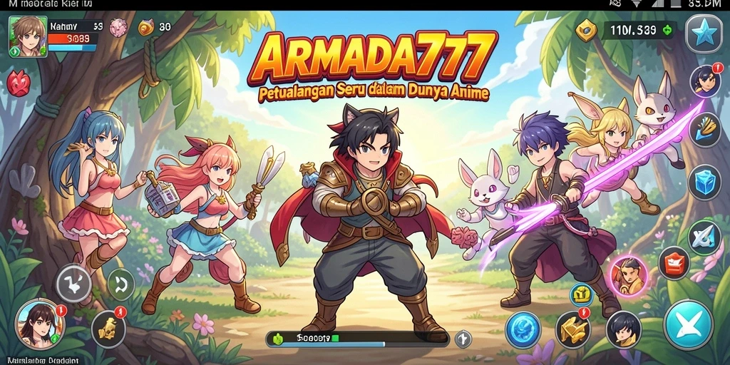 Gameplay seru ARMADA777 dengan karakter anime yang menawan.