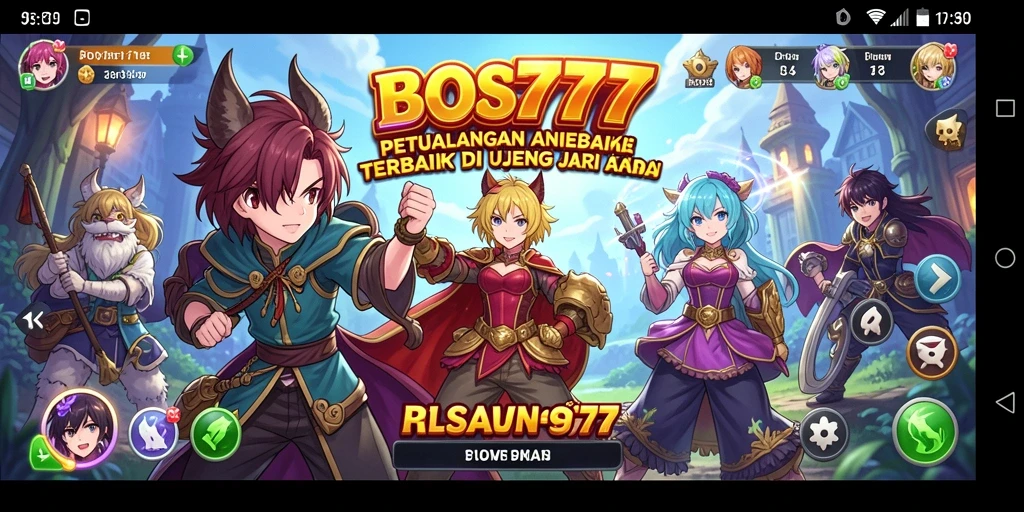 Tampilan gameplay seru dan karakter Anime menarik dari BOS777.