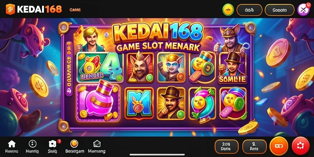 Tampilan gameplay Slot KEDAI168 yang menarik dan interaktif.