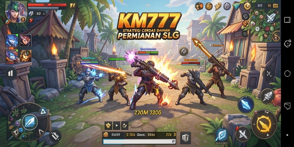 Tampilan gameplay yang dinamis dan menantang di KM777.