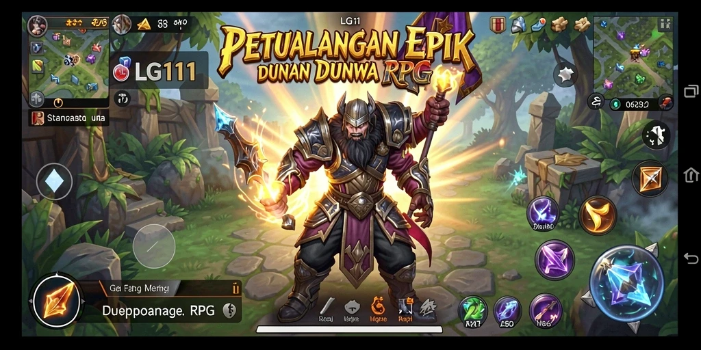 Tampilan gameplay RPG yang mendebarkan di LG111.