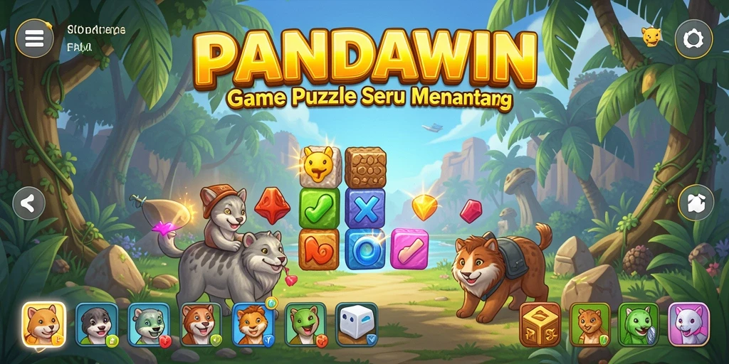 Tampilan gameplay <strong>PANDAWIN</strong>, menyajikan teka-teki yang seru dan menantang.