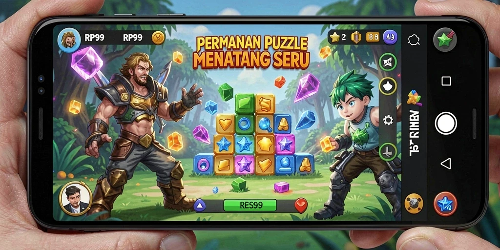 Tampilan gameplay RP99 yang menarik dan penuh warna.