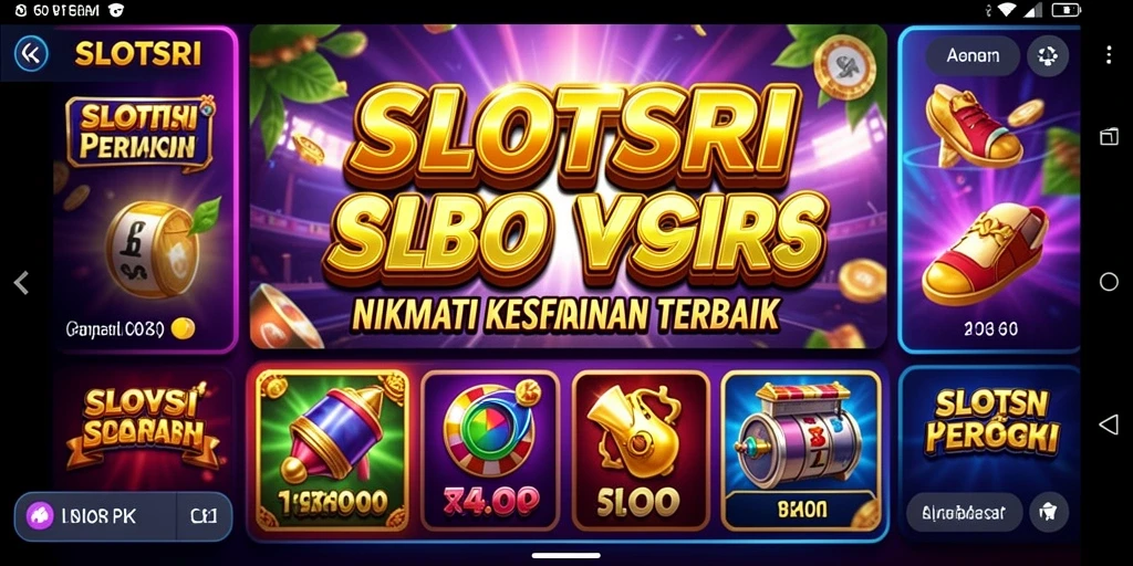 Screenshot gameplay SLOTSRI menampilkan grafis slot yang menarik.