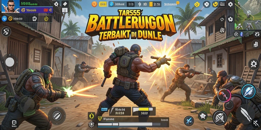 TAR555 menampilkan aksi seru dalam game Battle Royale yang dinamis.