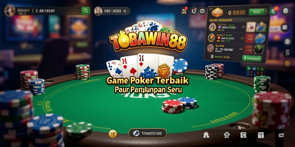 Tampilan gameplay seru di TOBAWIN88 dengan pengalaman poker terbaik.