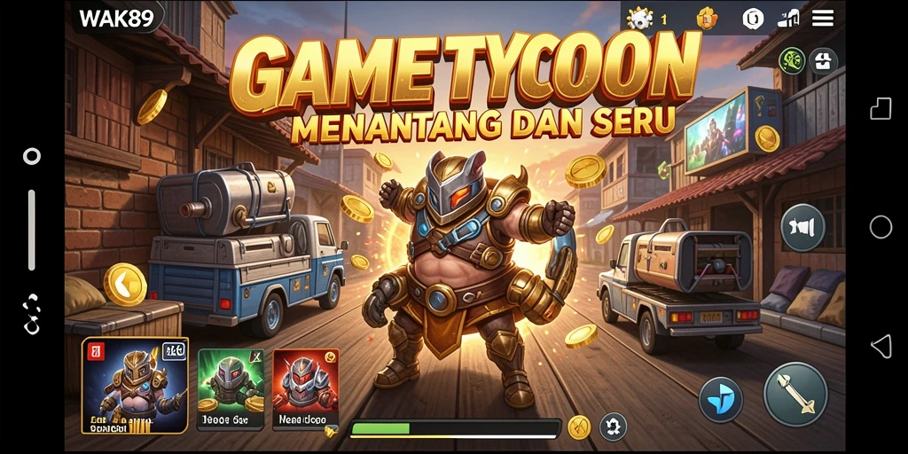 Tampilan gameplay menarik dari WAK89 yang menggambarkan tantangan Tycoon.