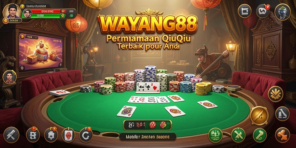 Tampilan gameplay seru dalam permainan QiuQiu WAYANG88.